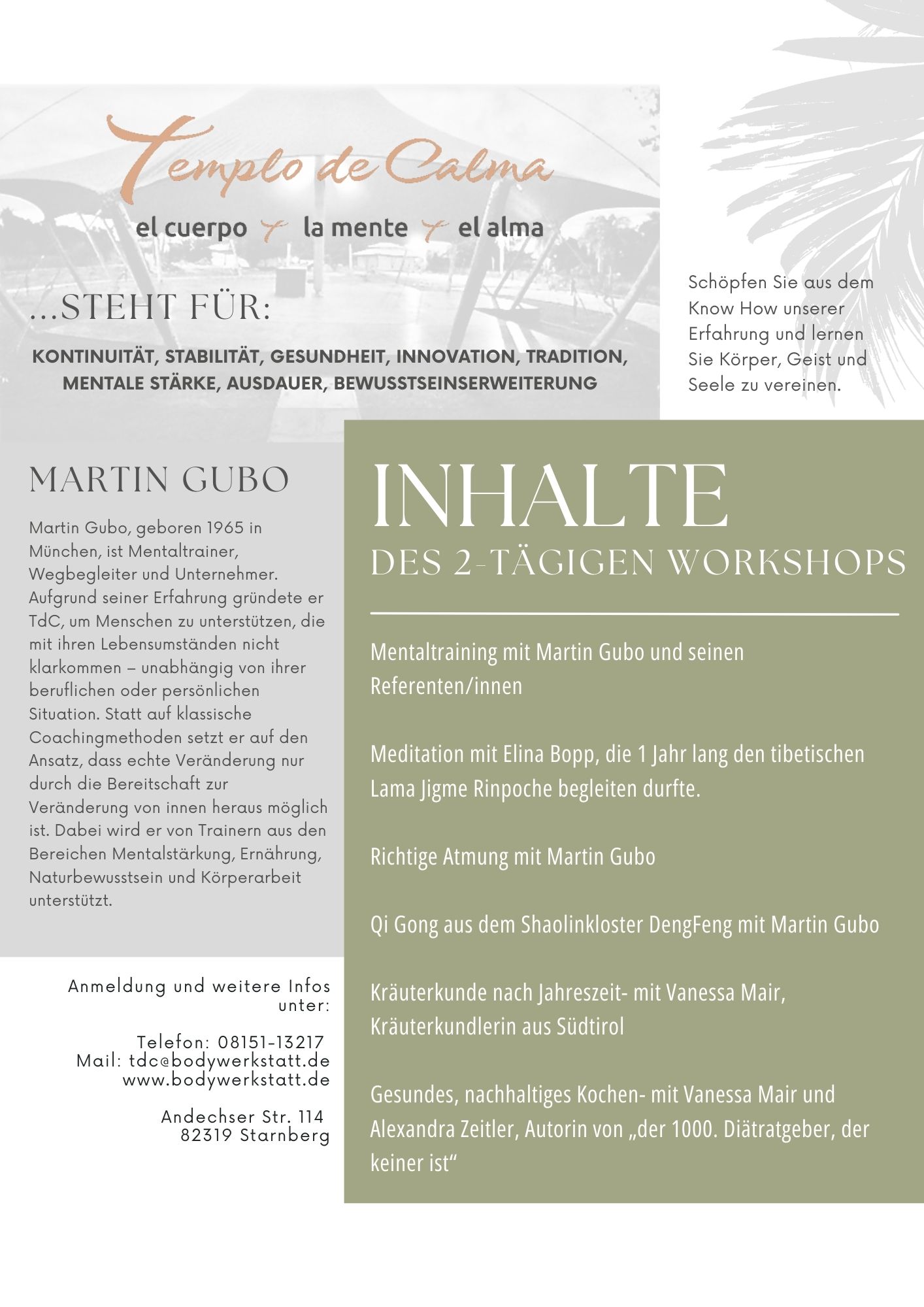 Workshop Inhalte