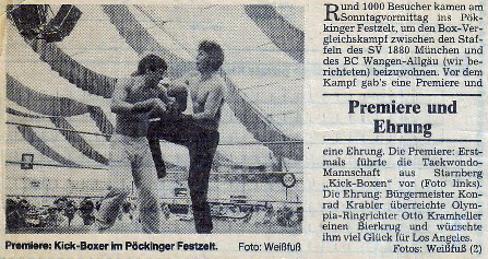 Kickboxen Premiere Pöcking Uwe